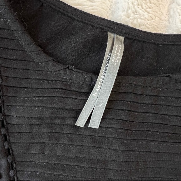 ANTHROPOLOGIE black and gold Neale sequined peplum top - Picture 7 of 13